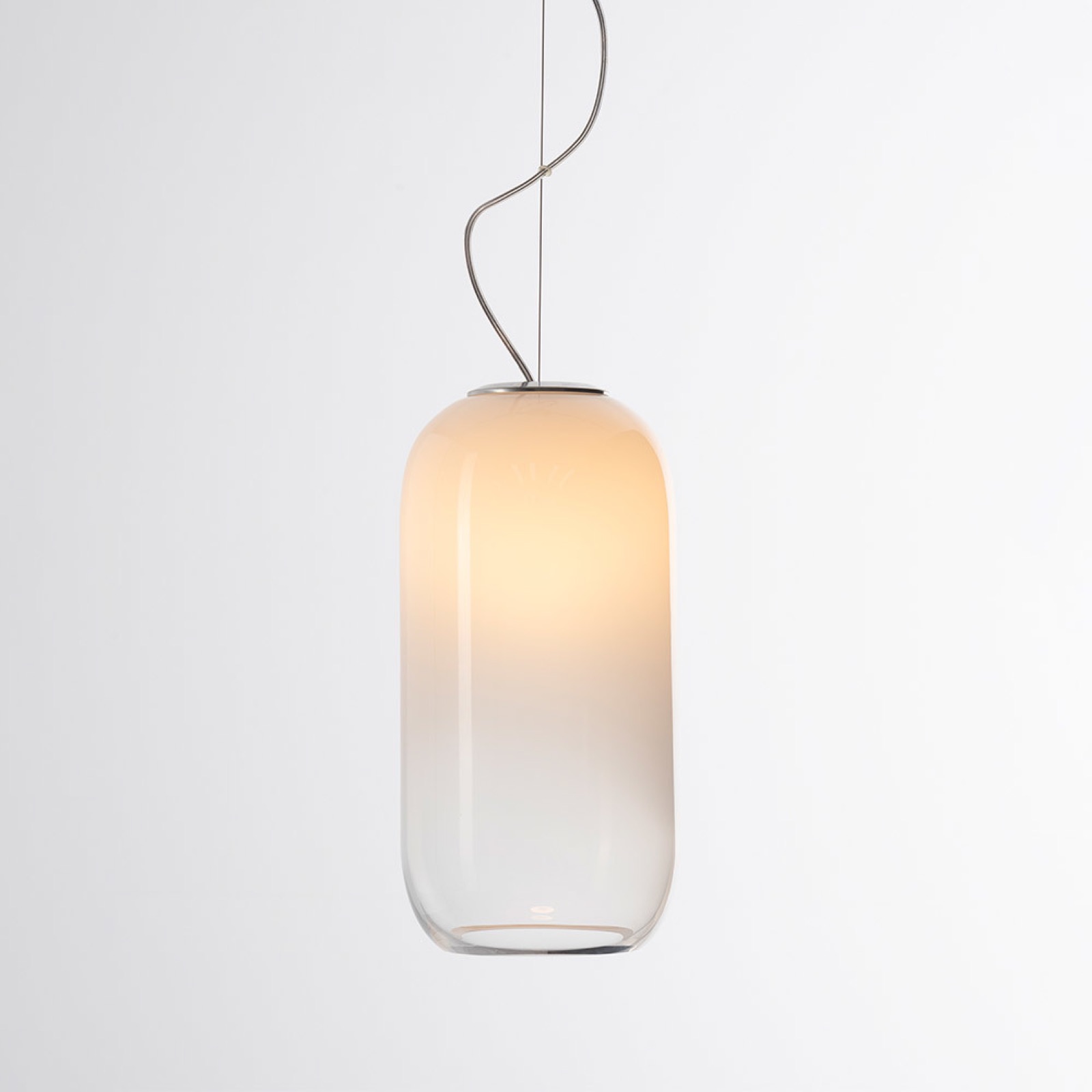 Artemide Gople Pendelleuchte aus geblasenem Glas