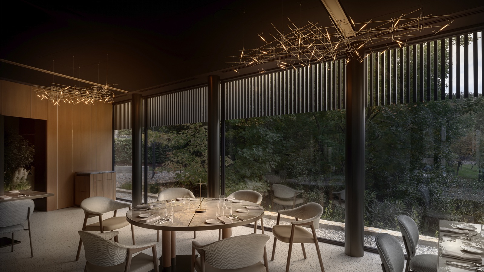 Lichtinstallation von Catellani & Smith im Restaurant DAV Da Vittorio