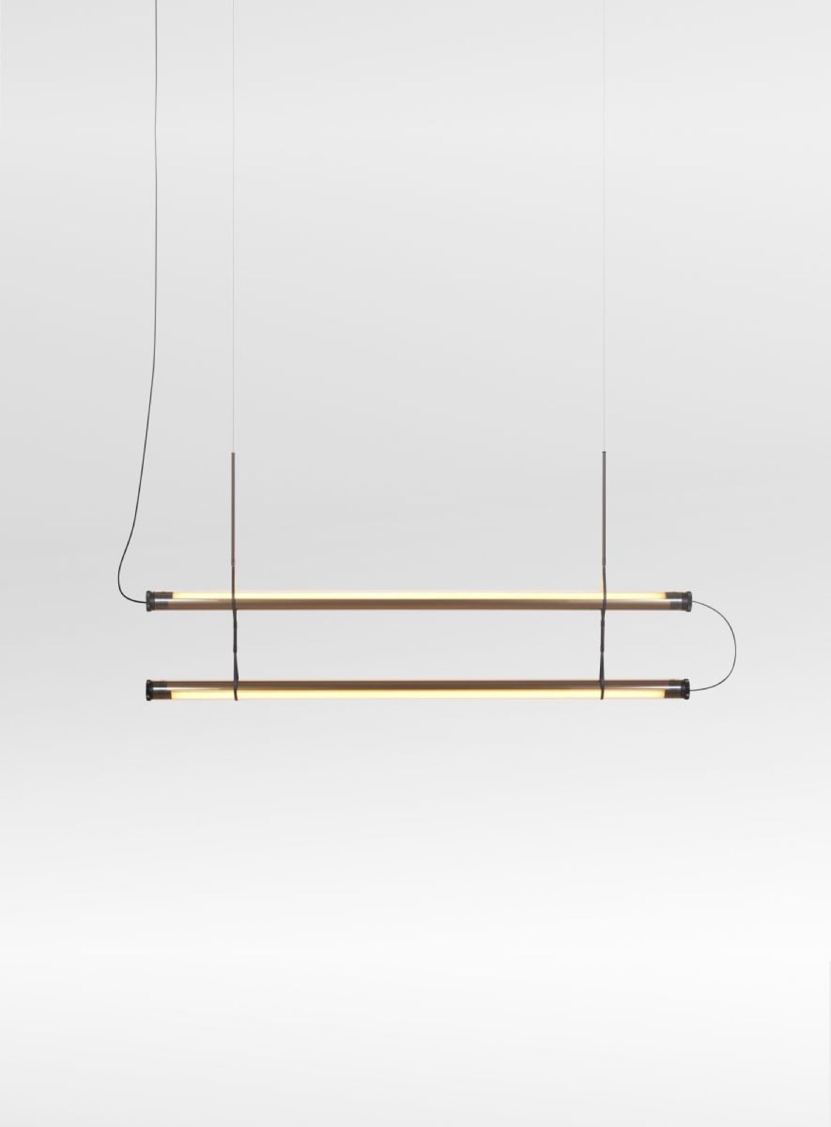 Marset Fris Pendelleuchte in Bronze mit strukturiertem Glas