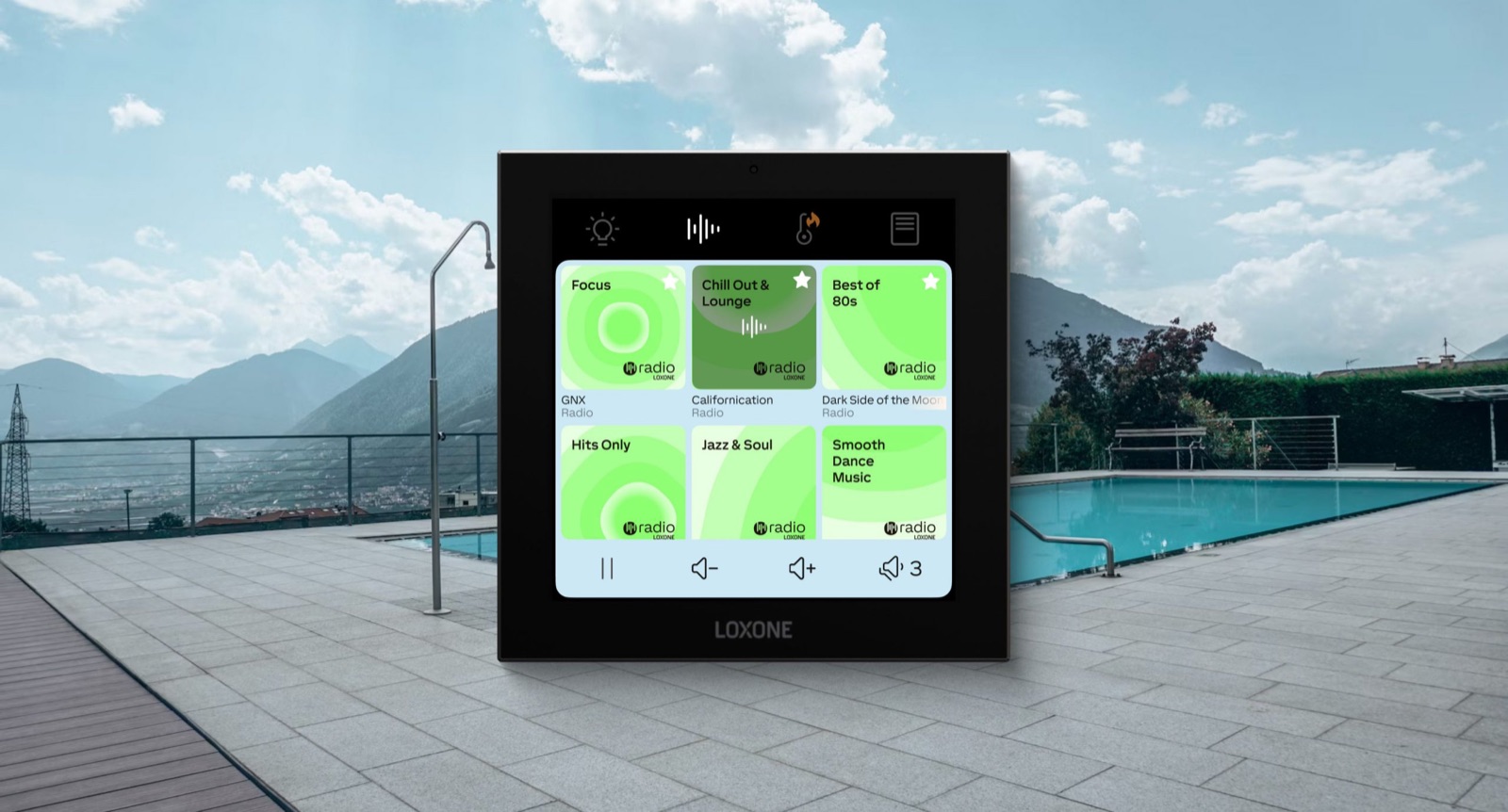 Loxone control in the pool area